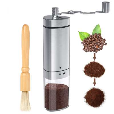 China Production Manual coffee grinder stone Manual Coffee Grinding Mill With Brush